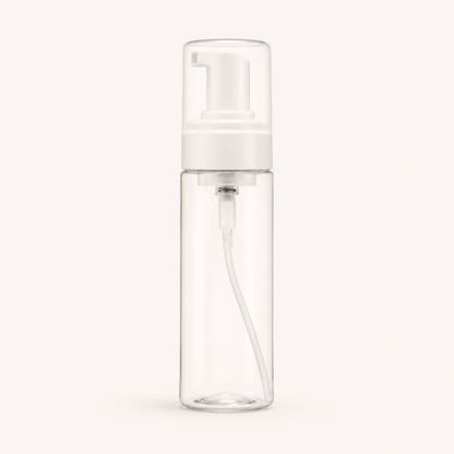 Sova Foam Cleanser Bottle on soft neutral background