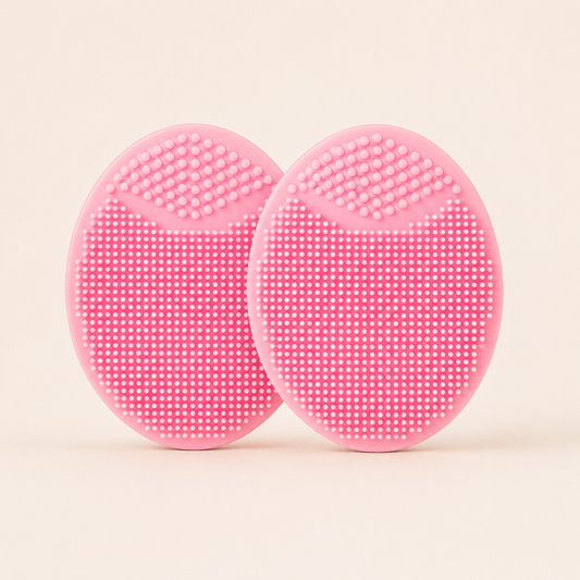 Sova Silicone Scrubber skincare cleansing tool on soft neutral background